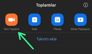 Zoom toplantı oluşturmak