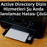 Active Directory Dizin Hizmetleri Şu Anda Kullanılamaz