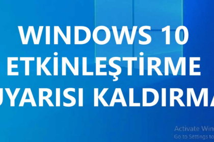 Windows Etkinleştir Yazısını Kaldırma Programsız